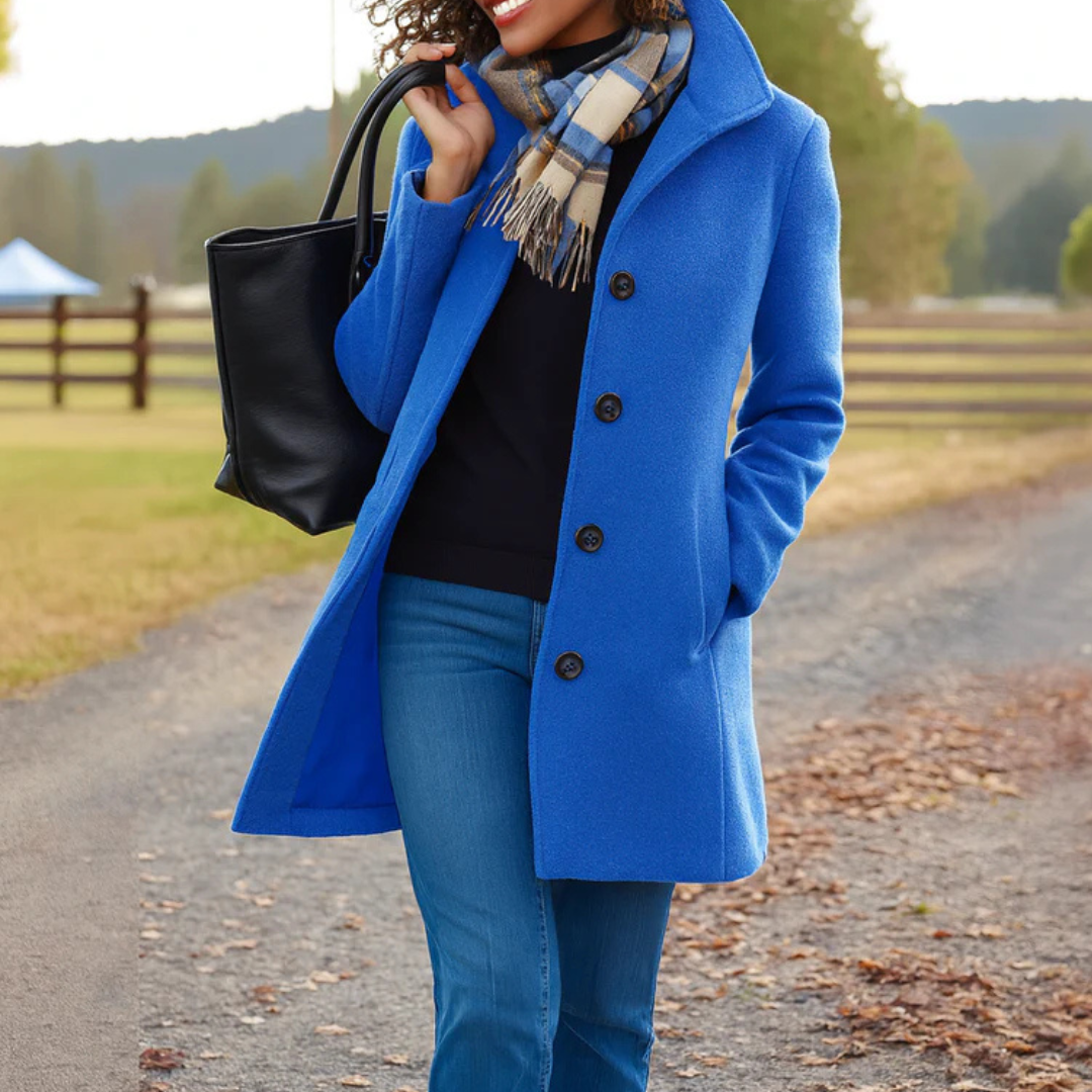 Women's Heritage Coat Button Front Straight Cut Overcoat 8