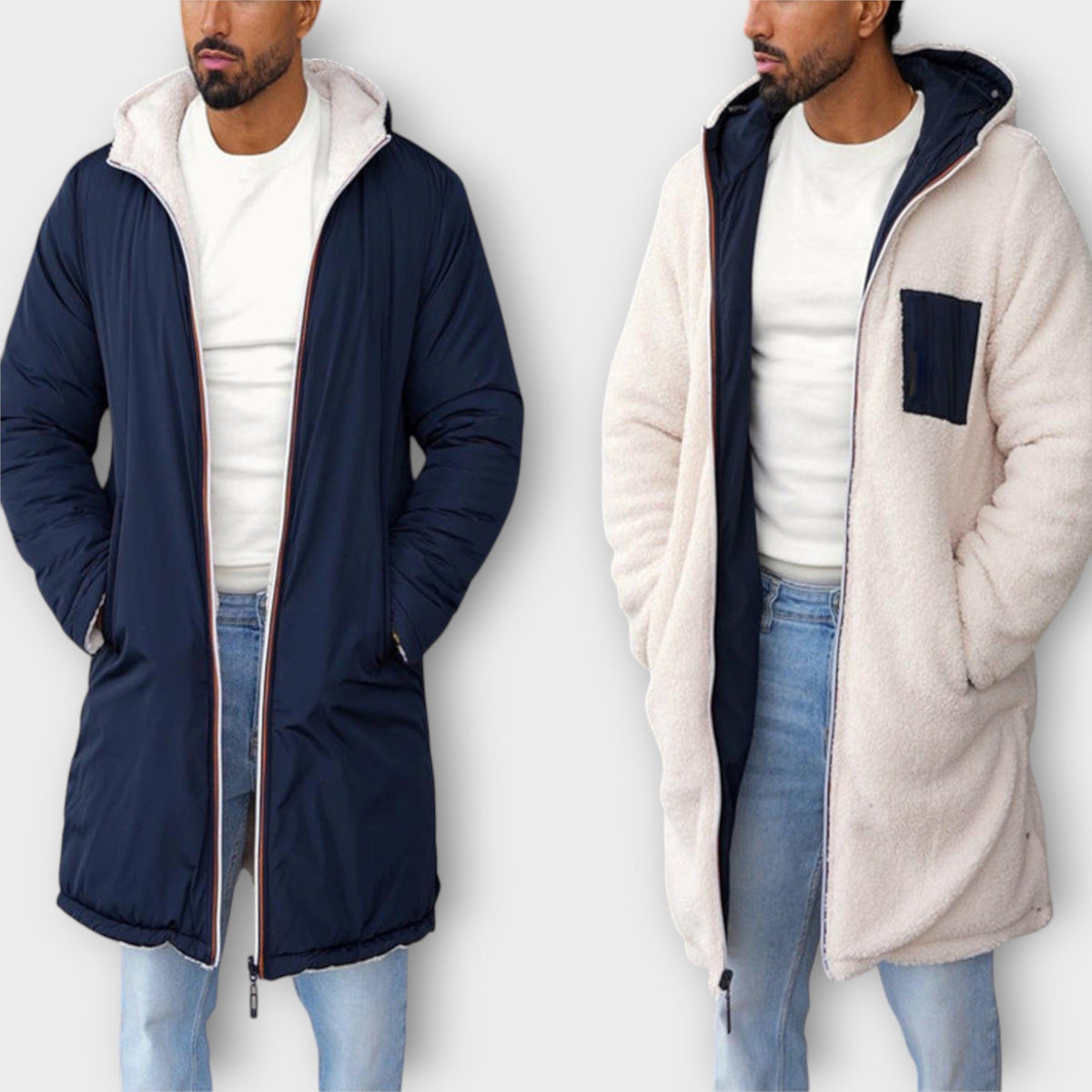 Men's Insulated Winter Jacket Relaxed Fit Warm Coat 3