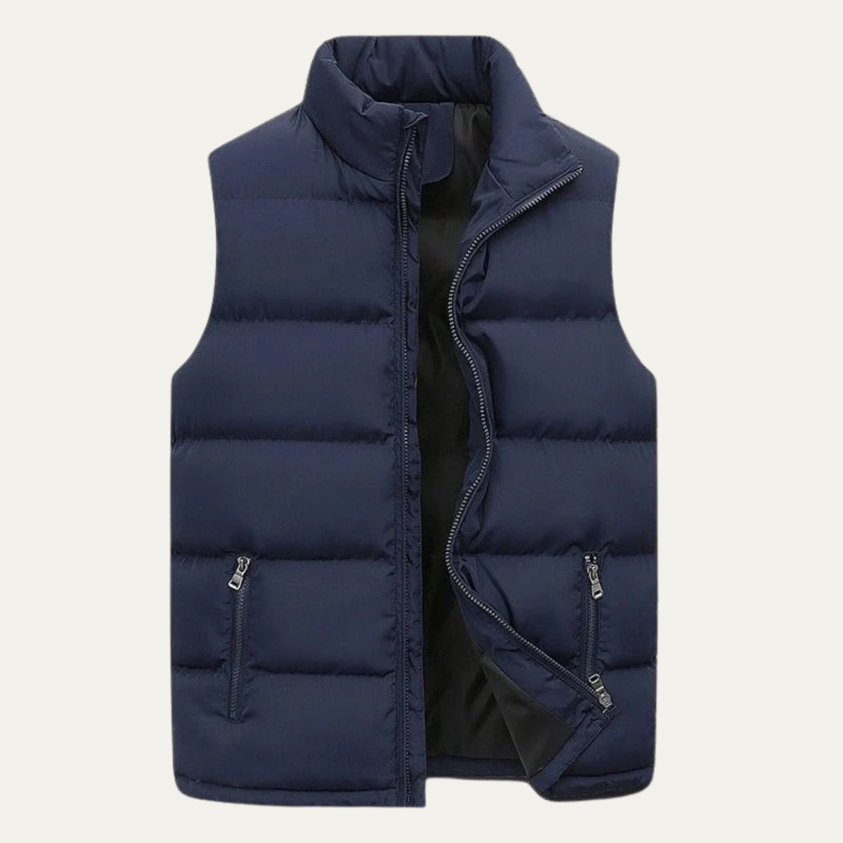 Men's Quilted Puffer Vest Slim Fit Zip Up Gilet Pockets 9