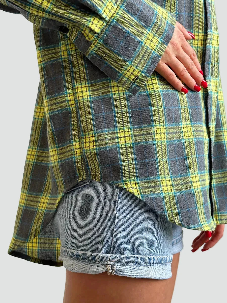 Women's Plaid Flannel Shirt | Oversized Fit for Autumn 4