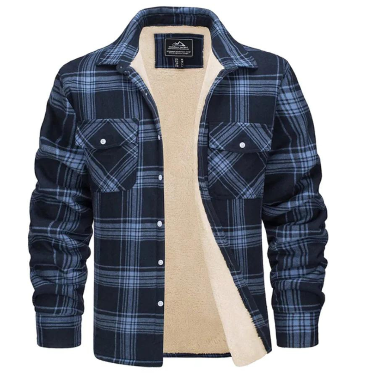 Alessio | Chemise à Carreaux en Flanelle Doublée Sherpa pour Homme - Image 9