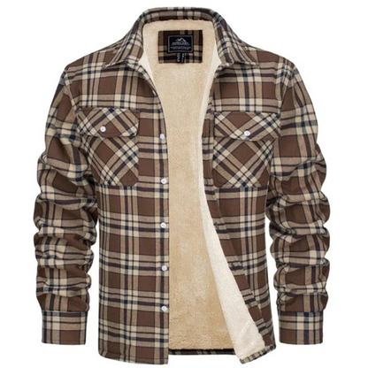 Alessio | Chemise à Carreaux en Flanelle Doublée Sherpa pour Homme - Image 8