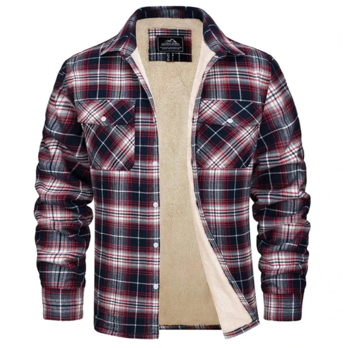 Alessio | Chemise à Carreaux en Flanelle Doublée Sherpa pour Homme - Image 6