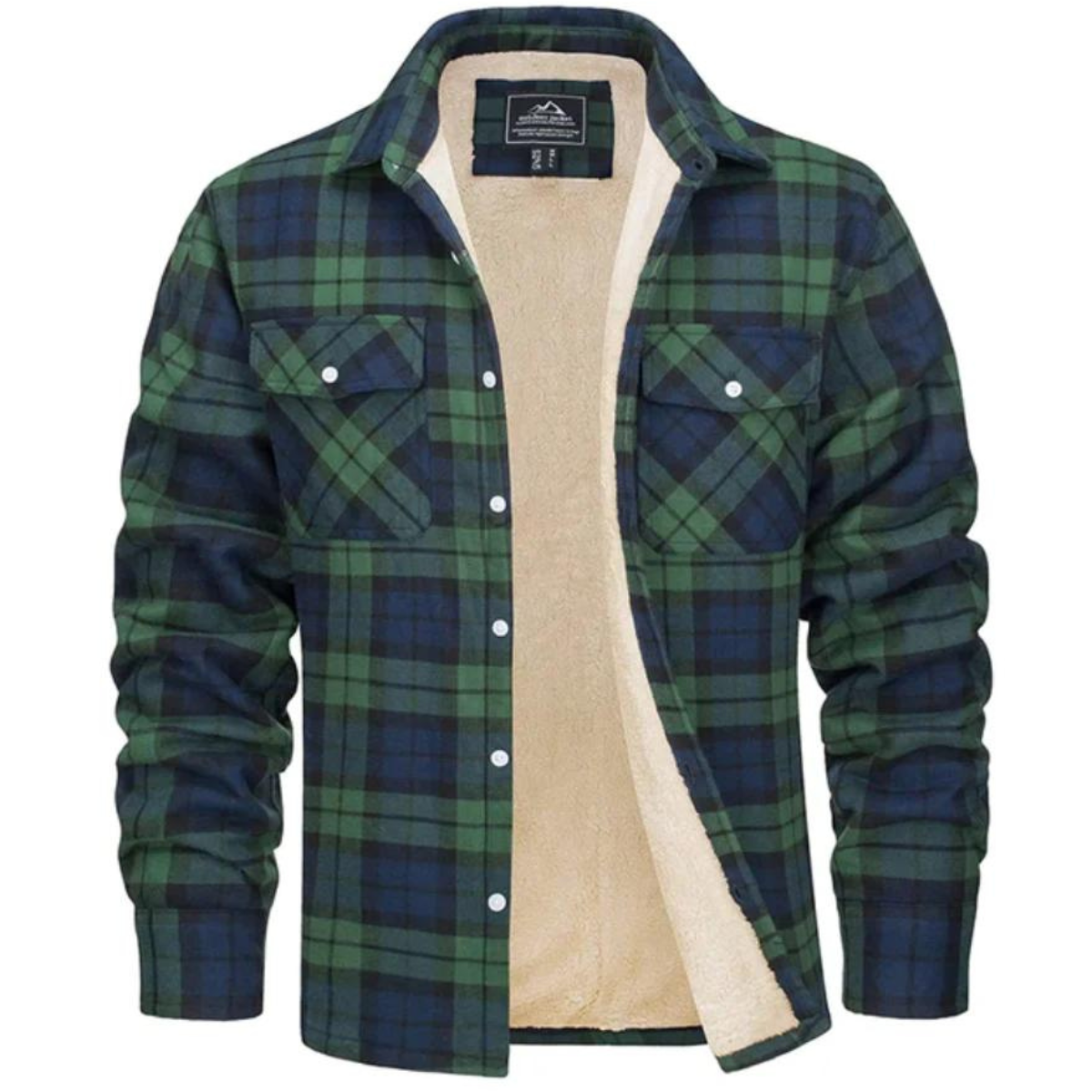 Alessio | Chemise à Carreaux en Flanelle Doublée Sherpa pour Homme - Image 5