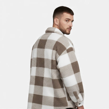 Men's Fur Jacket Classic Fit Soft Plush Winter Coat 8