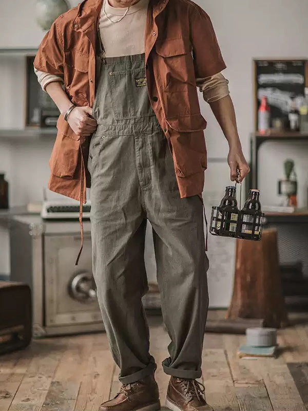 Relaxed Fit Full-Length Overalls for Men – Adjustable & Comfortable Design 8