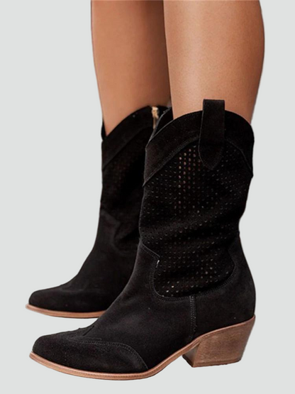 Women's Cowboy Boots | Perforated & Comfortable Heel 4