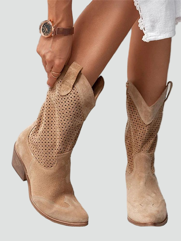 Women's Cowboy Boots | Perforated & Comfortable Heel 6