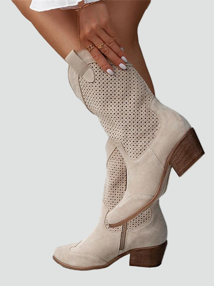 Women's Cowboy Boots | Perforated & Comfortable Heel 5