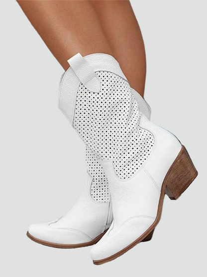 Women's Cowboy Boots | Perforated & Comfortable Heel 3