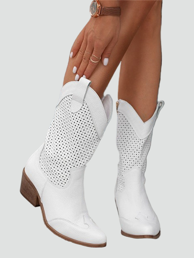Women's Cowboy Boots | Perforated & Comfortable Heel 1
