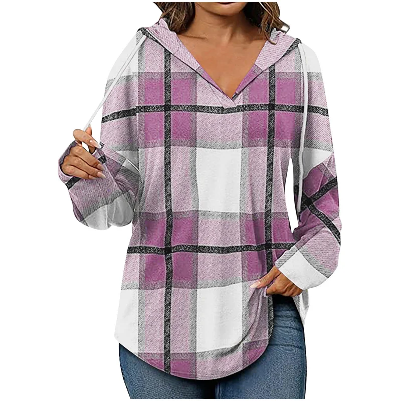 Ruby - Cozy Oversized V-Neck Hoodie for Everyday Wear