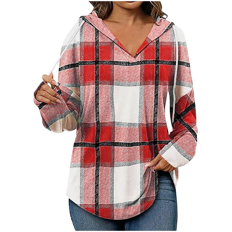 Ruby - Cozy Oversized V-Neck Hoodie for Everyday Wear