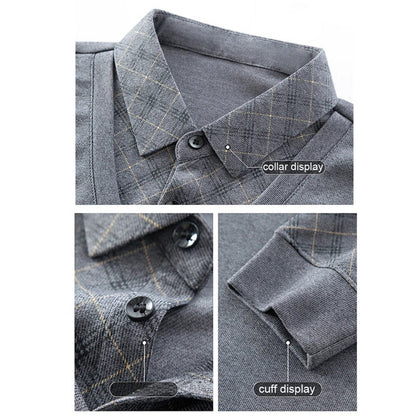 Men's 2-in-1 Long Sleeve Polo | Layered Look & Breathable Comfort 4