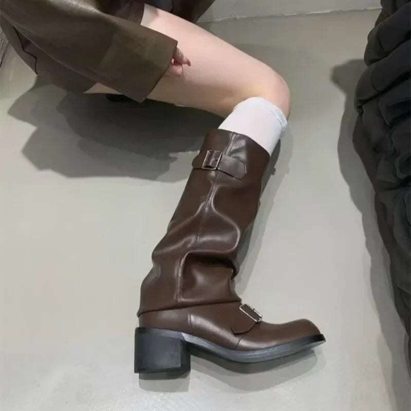 Isabella Knee-High Platform Boots for Chic Style