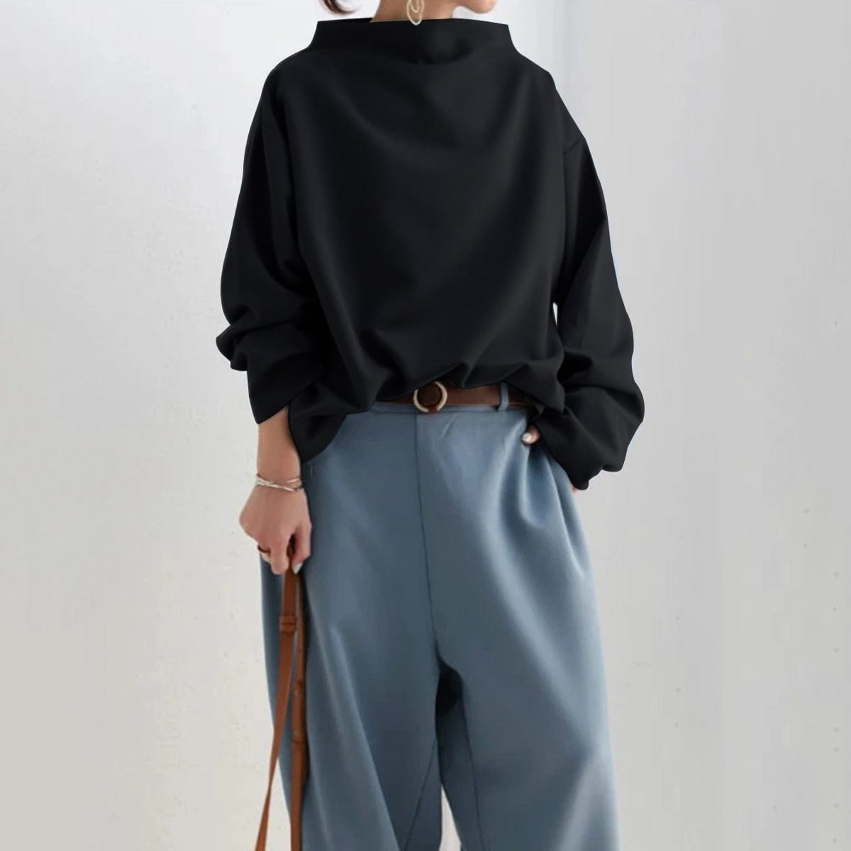 Women's High-Neck Top | Soft & Relaxed Comfort 7
