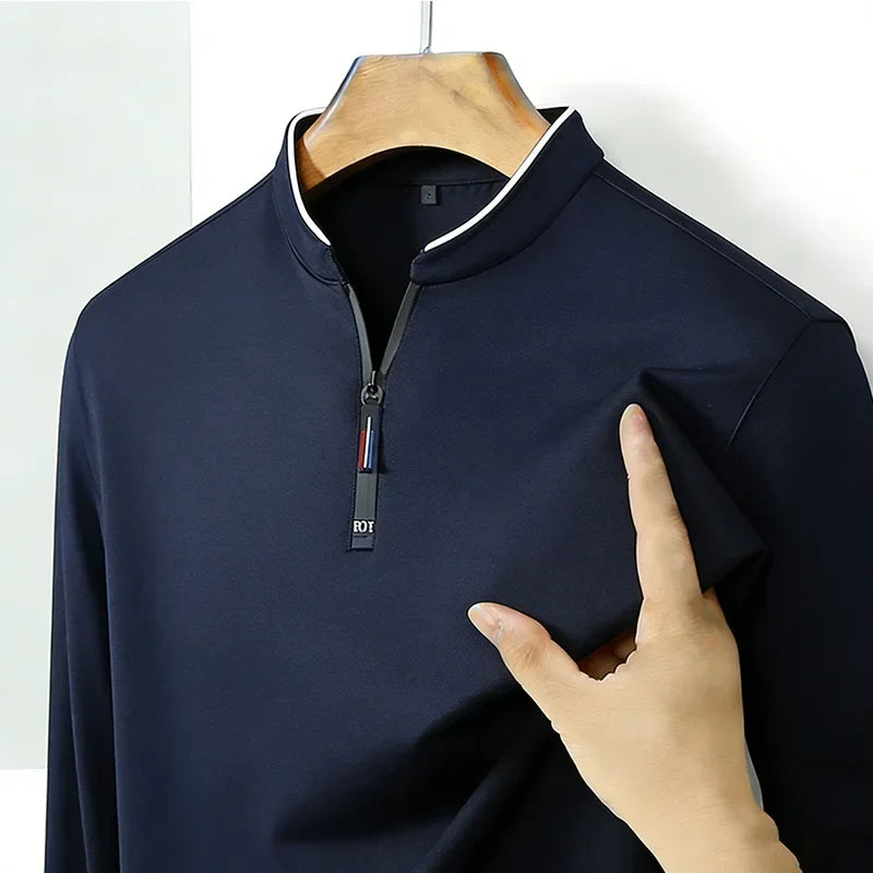 Men's Half-Zip Polo Shirt | Stretch Comfort & Breathable 2
