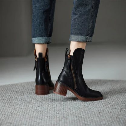 Women's Block Heel Ankle Boots | Comfortable & Stable 3
