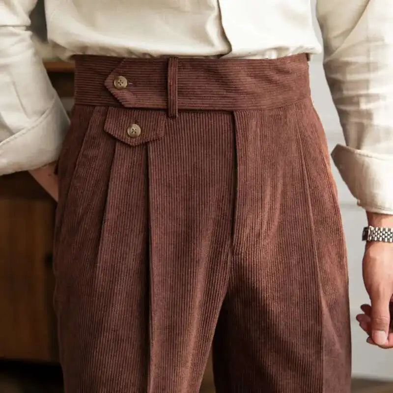 Men's Gurkha Trousers | Adjustable Waist & Tapered Fit 7