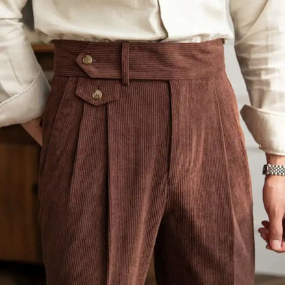 Men's Gurkha Trousers | Adjustable Waist & Tapered Fit 7