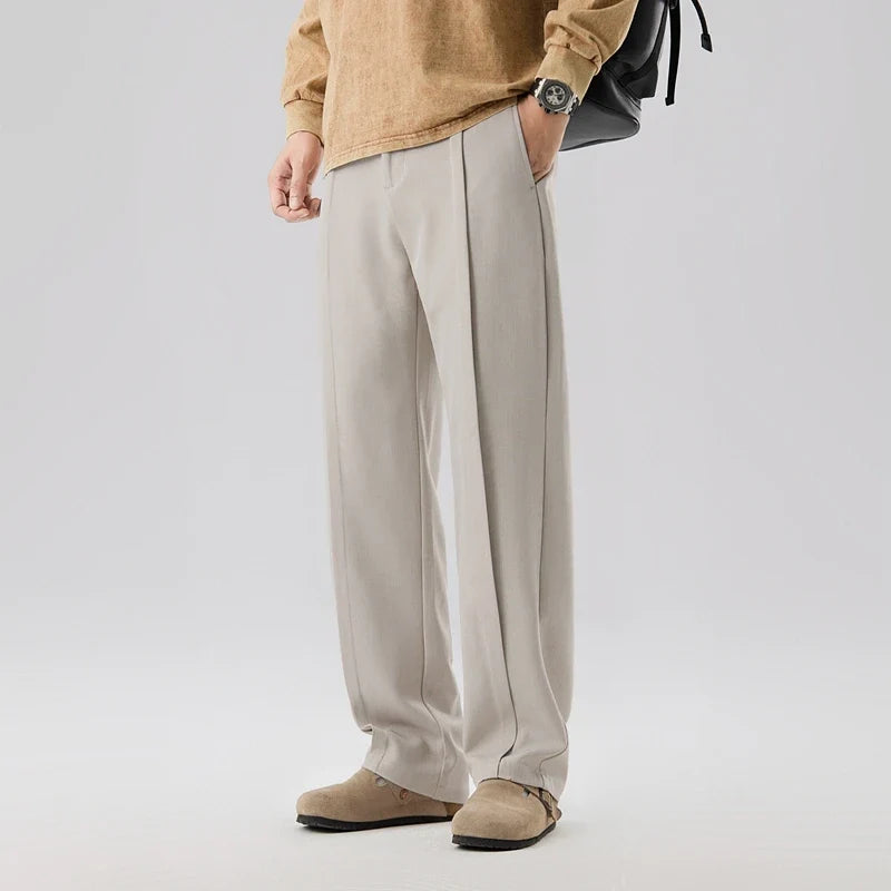 Men's Straight Leg Trousers | Relaxed Tailored Comfort 2