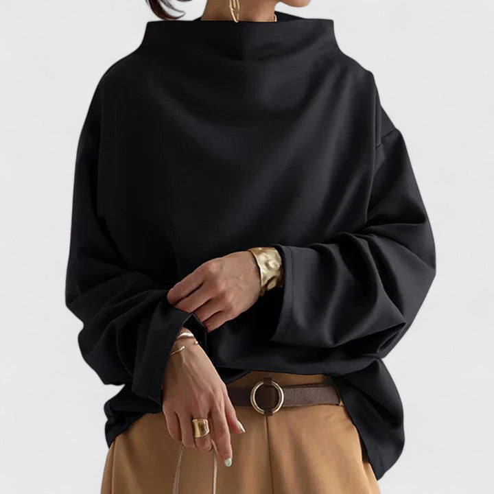 Women's High Neck Top | Relaxed Fit & Versatile Style 4