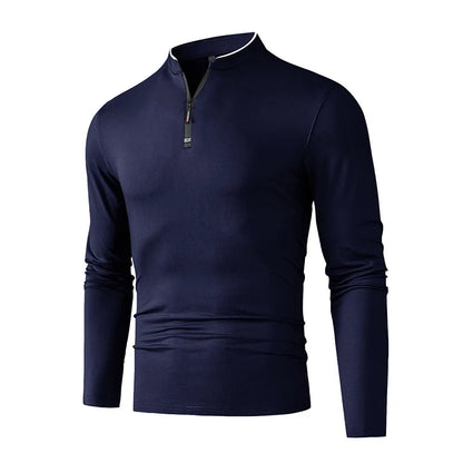 Men's Half-Zip Polo Shirt | Stretch Comfort & Breathable 7