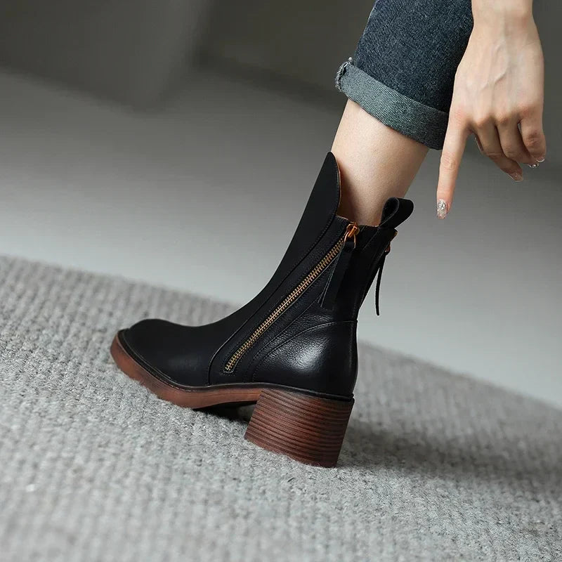 Women's Block Heel Ankle Boots | Comfortable & Stable 2