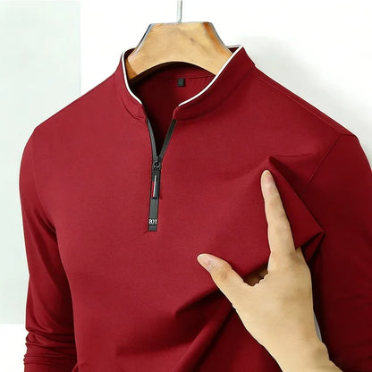 Men's Half-Zip Polo Shirt | Stretch Comfort & Breathable 1