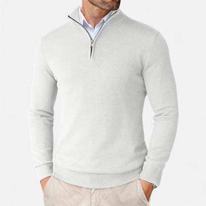Men's Zip Up Jumper Slim Fit Lightweight Knit Sweater 6