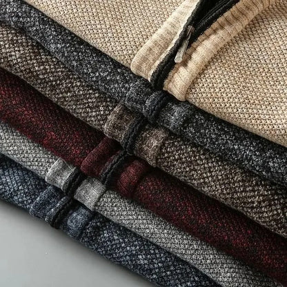 Men's Plaid Shirt Jacket Full Zip Ribbed Collar with Brushed Lining 19