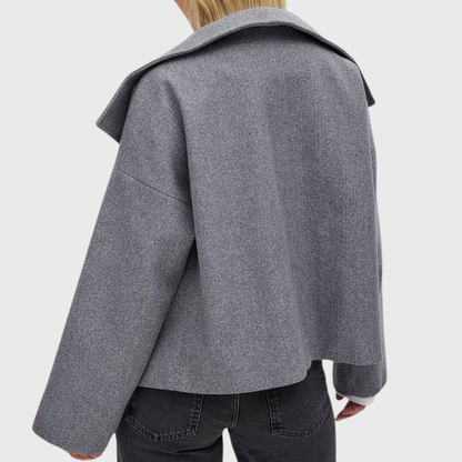 Women's Double Breasted Short Coat Lightly Lined Tailored Fit 10