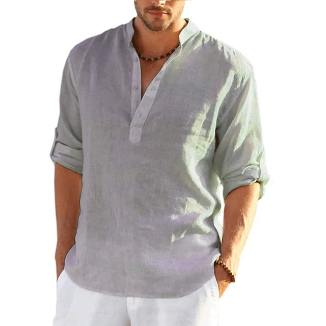 Sander Men's Summer Linen Shirt – Lightweight Sophistication for Warm-Weather Days 1