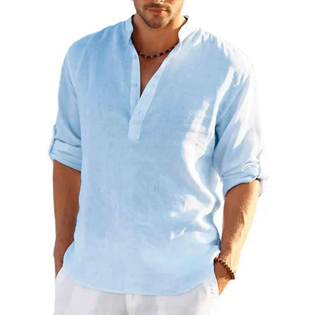 Sander Men's Summer Linen Shirt – Lightweight Sophistication for Warm-Weather Days 2