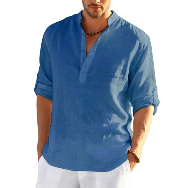 Sander Men's Summer Linen Shirt – Lightweight Sophistication for Warm-Weather Days 3