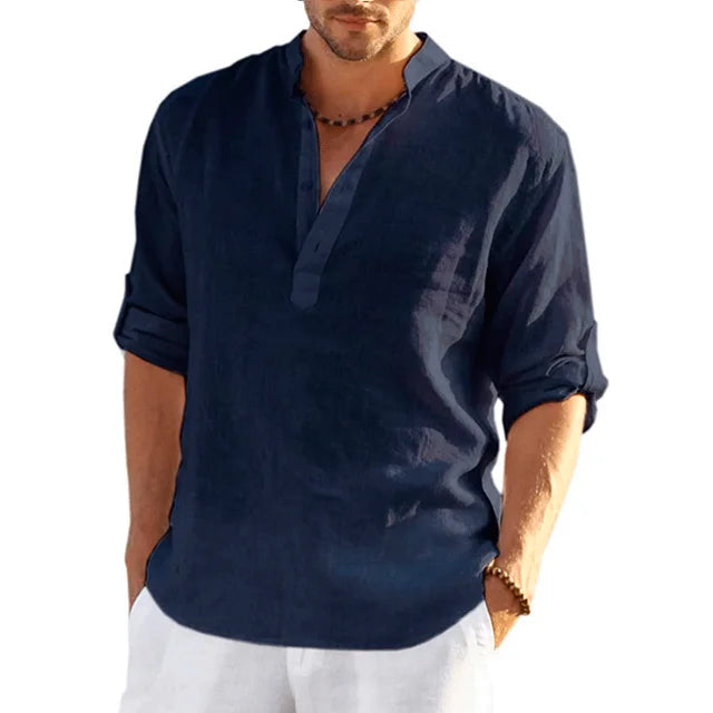 Sander Men's Summer Linen Shirt – Lightweight Sophistication for Warm-Weather Days 5
