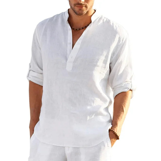 Sander Men's Summer Linen Shirt – Lightweight Sophistication for Warm-Weather Days 7