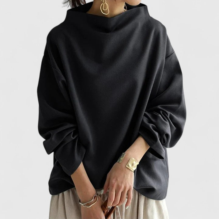 Women's High Neck Top | Relaxed Fit & Versatile Style 6