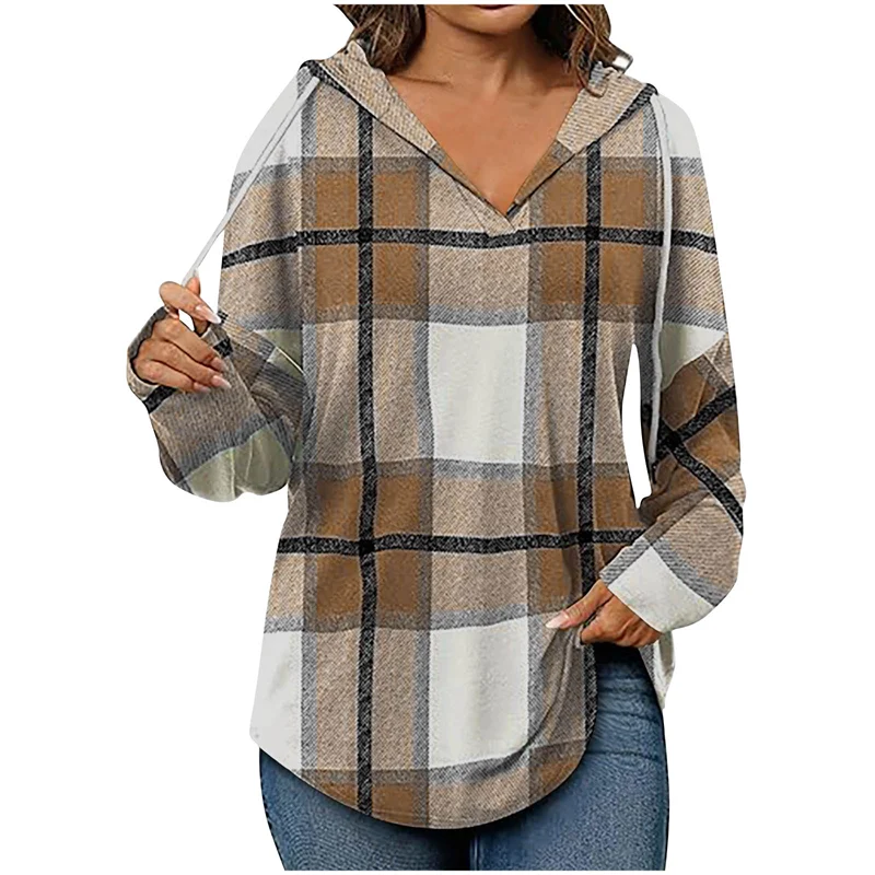 Ruby - Cozy Oversized V-Neck Hoodie for Everyday Wear