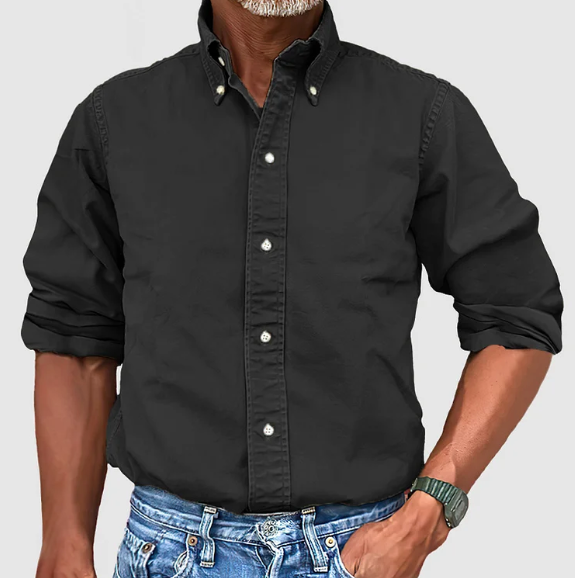 Men's Long Sleeve Button Up Shirt Wrinkle Resistant Easy Care 2