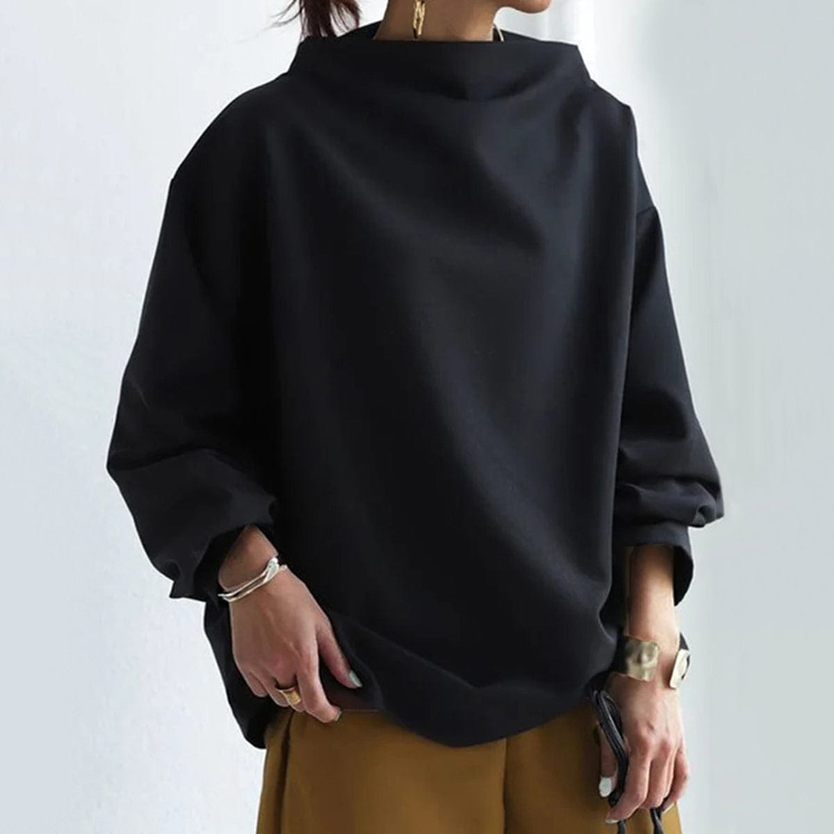 Women's High-Neck Top | Soft & Relaxed Comfort 6