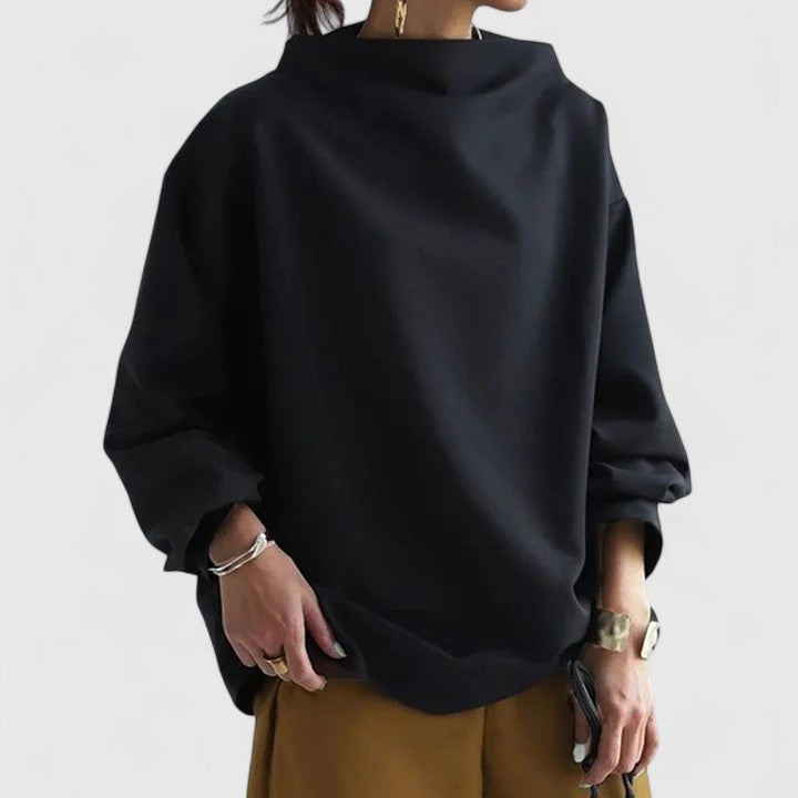 Women's High Neck Top | Relaxed Fit & Versatile Style 7