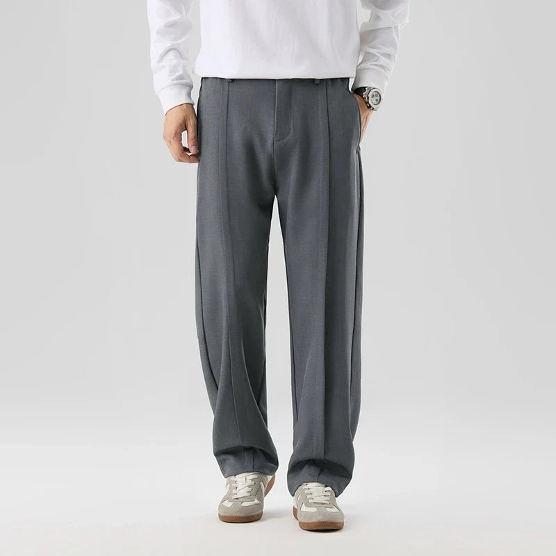 Men's Straight Leg Trousers | Relaxed Tailored Comfort 3