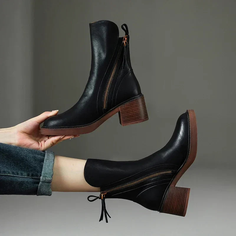 Women's Block Heel Ankle Boots | Comfortable & Stable 1