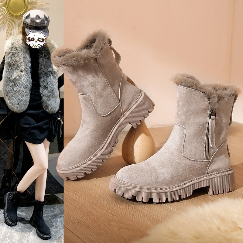 Women's Ankle Snow Boots | Warm & Stylish for Winter 2