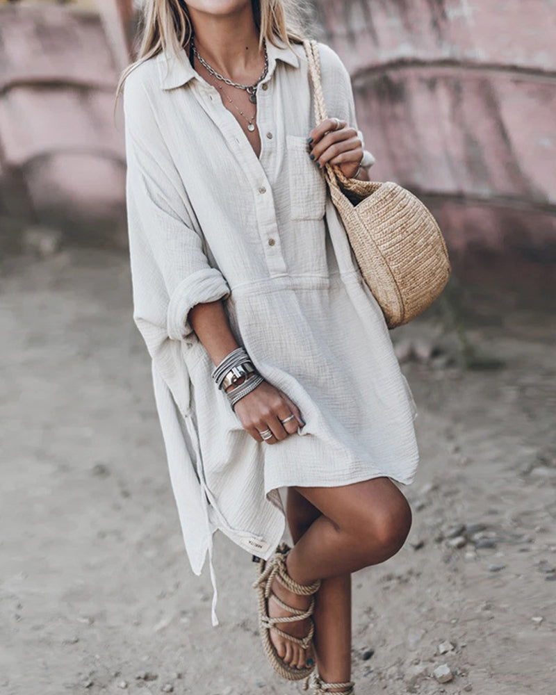 Shirt Midi Dress Women's | Relaxed Fit & Effortless Style