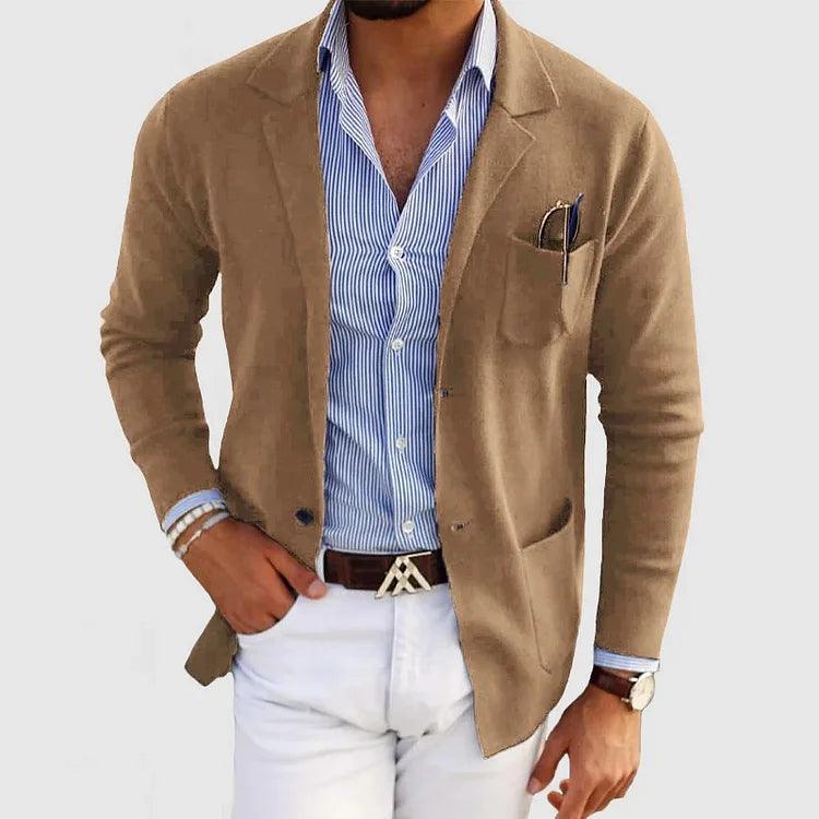 Slim Fit Knit Blazer for Men – Stylish & Comfortable Design 1
