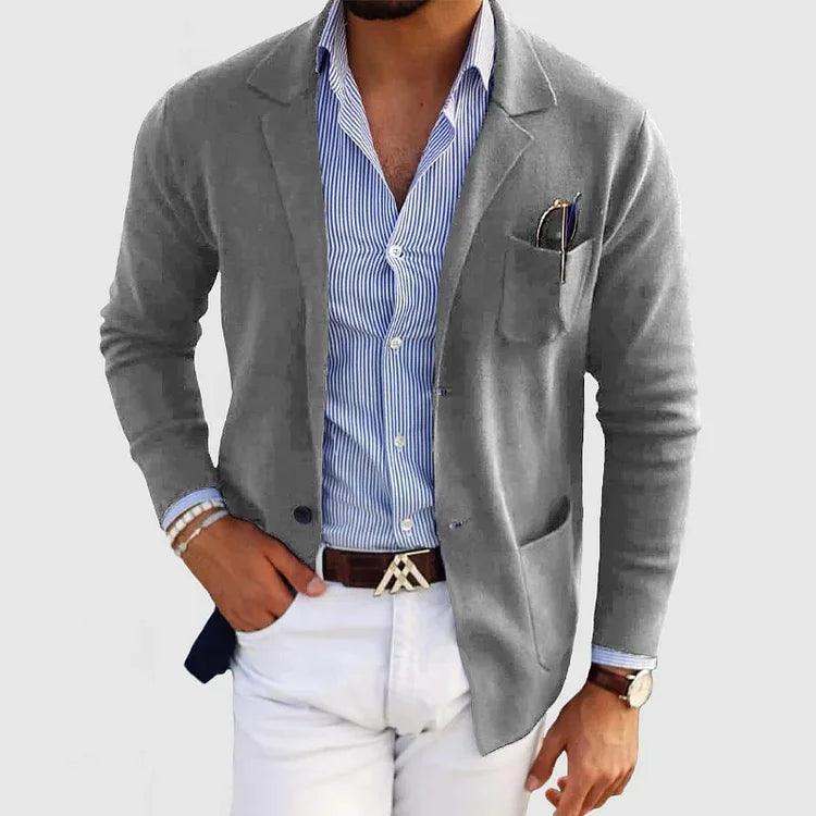 Slim Fit Knit Blazer for Men – Stylish & Comfortable Design 2
