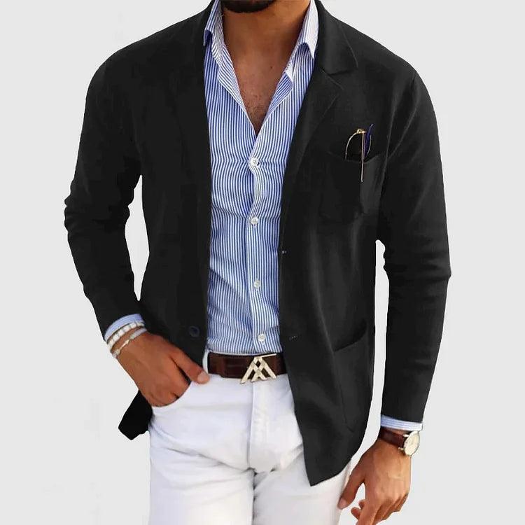 Slim Fit Knit Blazer for Men – Stylish & Comfortable Design 3