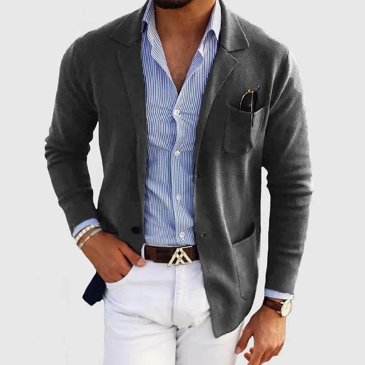 Slim Fit Knit Blazer for Men – Stylish & Comfortable Design 4